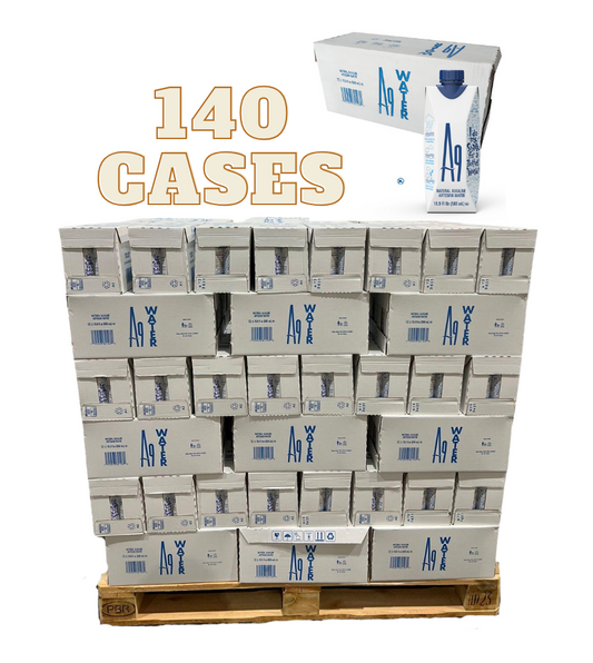 A9 Alkaline pH 9.6 Artesian Mineral Natural Water - Untouched and Unchanged, No additives, No Plastic, 16.9 Fl Oz Bottles - 140 CASES FULL PALLET